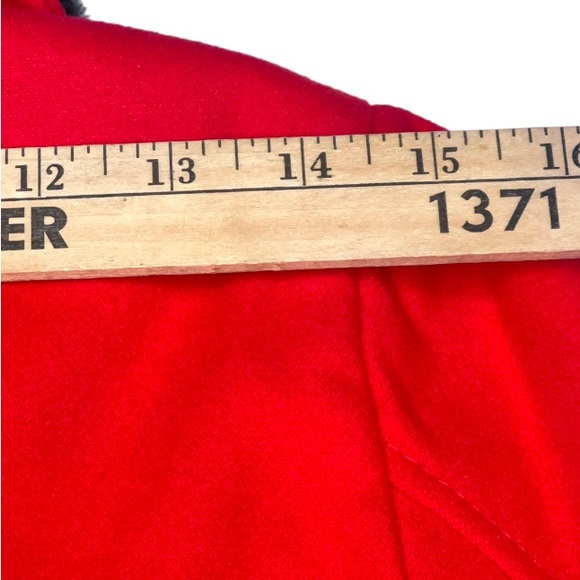 Cat & Jack Red Pea Coat w/ Removable Faux Fur Collar Girls XL LIKE NEW! - Picture 7 of 12